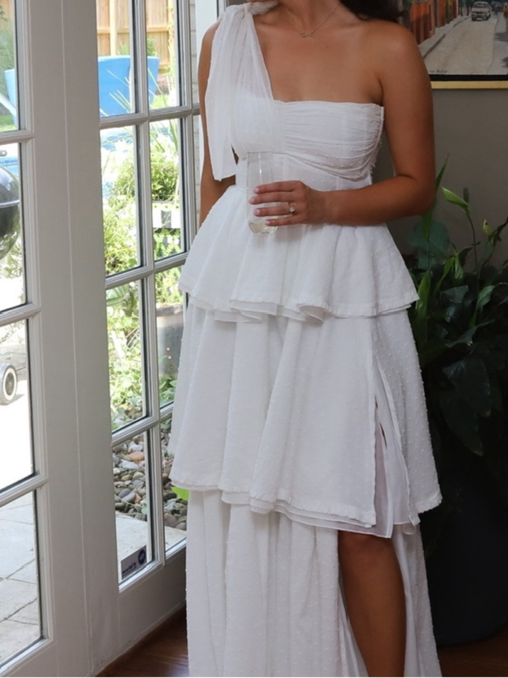 V Chapman Grace Dress in White Meringue